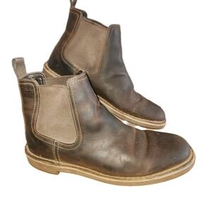 Clarks Men's Jaxen Chelsea Boot - Brown - Distressed W Flaw‎ 9M Grunge Hippie